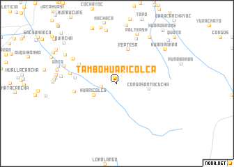 map of Tambo Huaricolca