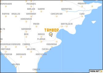 タンボル (コスタリカ) 地図 - nona.netタンボル (コスタリカ) 地図 - nona.net  