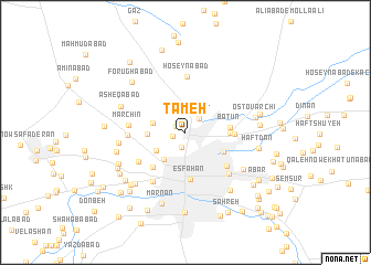 map of Ţāmeh