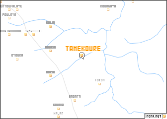 map of Tamékouré