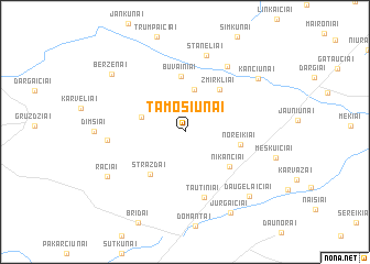 map of Tamošiūnai