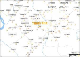 map of Tamoyama