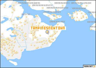 map of Tampines New Town