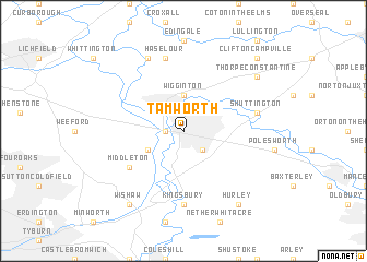 map of Tamworth