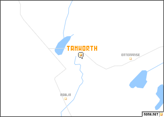 map of Tamworth