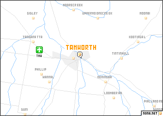 map of Tamworth