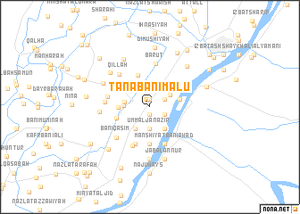 map of Ţanā Banī Mālū