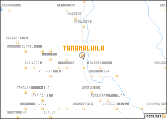 map of Tanamalwila