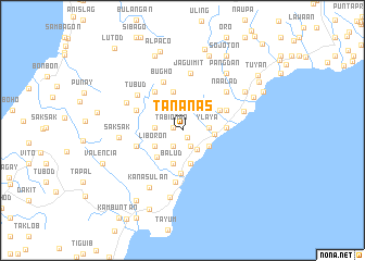 map of Tañañas