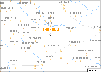 map of Tananou