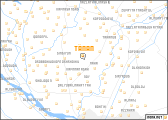 map of Ţanān