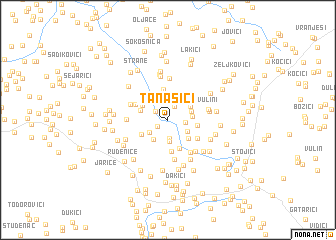 map of Tanasići