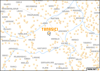 map of Tanasići