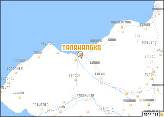 map of Tanawangko