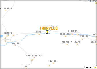 map of Tanayevo