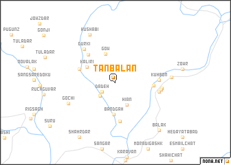 map of Tanbalān