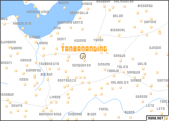 map of Tanbananding