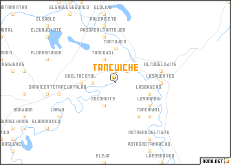 map of Tancuiche