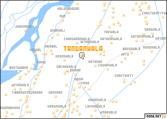 map of Tandānwāla