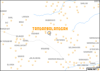 map of Tandar Bolandgāh