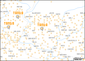 map of Tānda