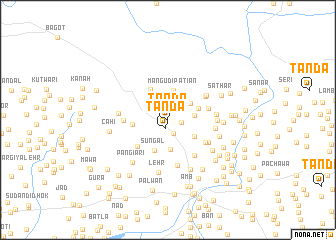 map of Tānda