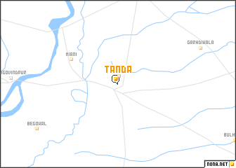 map of Tānda