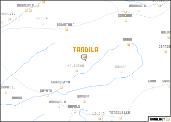 map of Tandila