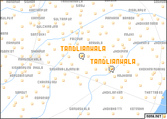 map of Tāndliānwāla