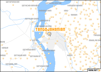 map of Tando Jahāniān