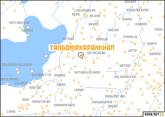map of Tando Mīr Karam Khān