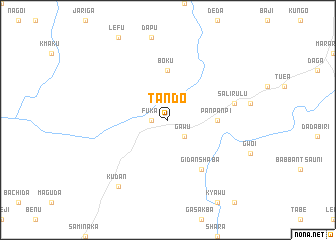map of Tando