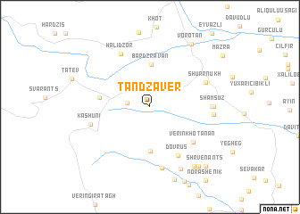 map of Tandzaver