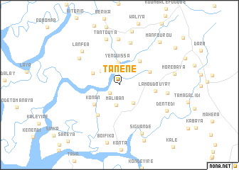 map of Tanéné