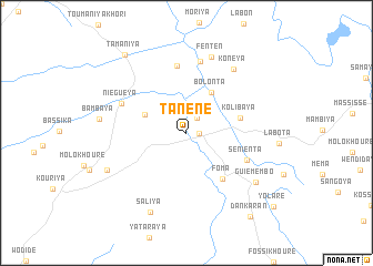 map of Tanéné