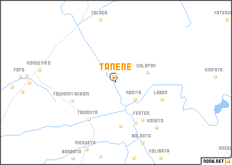 map of Tanéné