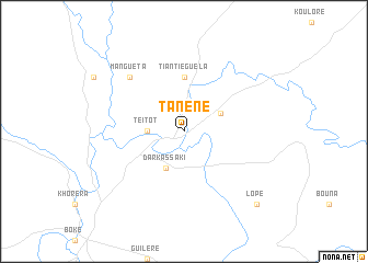 map of Tanéné