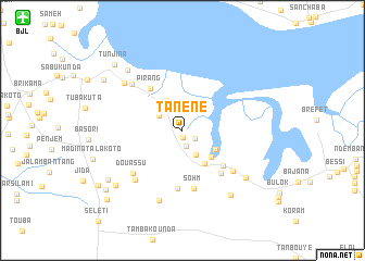 map of Tanene