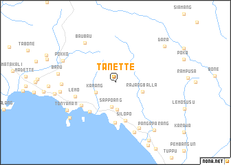 map of Tanette