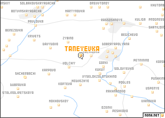 map of Taneyevka