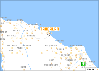 map of Tangalan