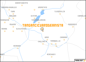 map of Tangancícuaro de Arista