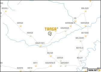 map of Tanga