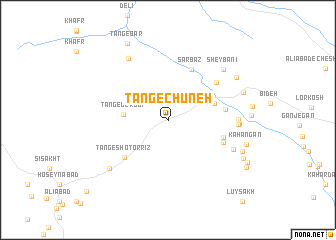 map of Tang-e Chūneh