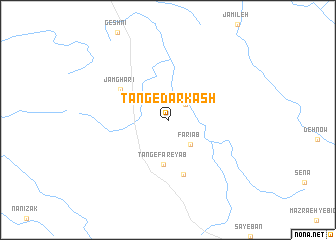 map of Tang-e Darkash