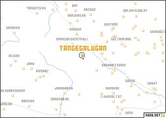 map of Tang-e Galūgān