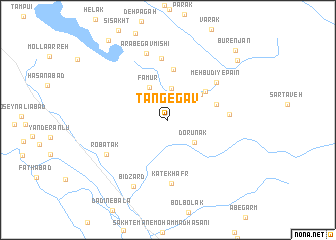 map of Tang-e Gāv