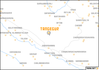 map of Tang-e Gūr