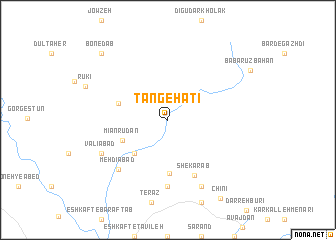 map of Tang-e Ḩatī