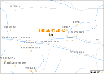 map of Tangeh-ye Rāz